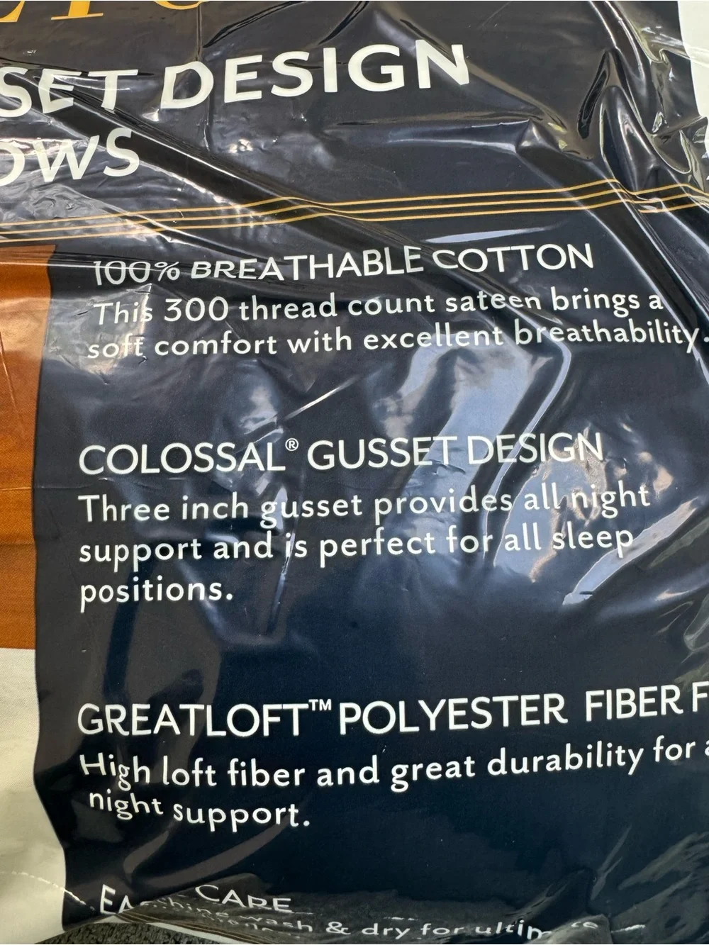 Pendleton White and Navy 2-Pack Pillows with Colossal Gusset